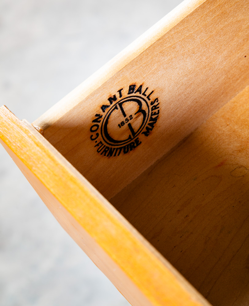 Mid Century Modern Credenza Server Buffet Conant Ball Birch Drawers Compact Mcm - Image 9