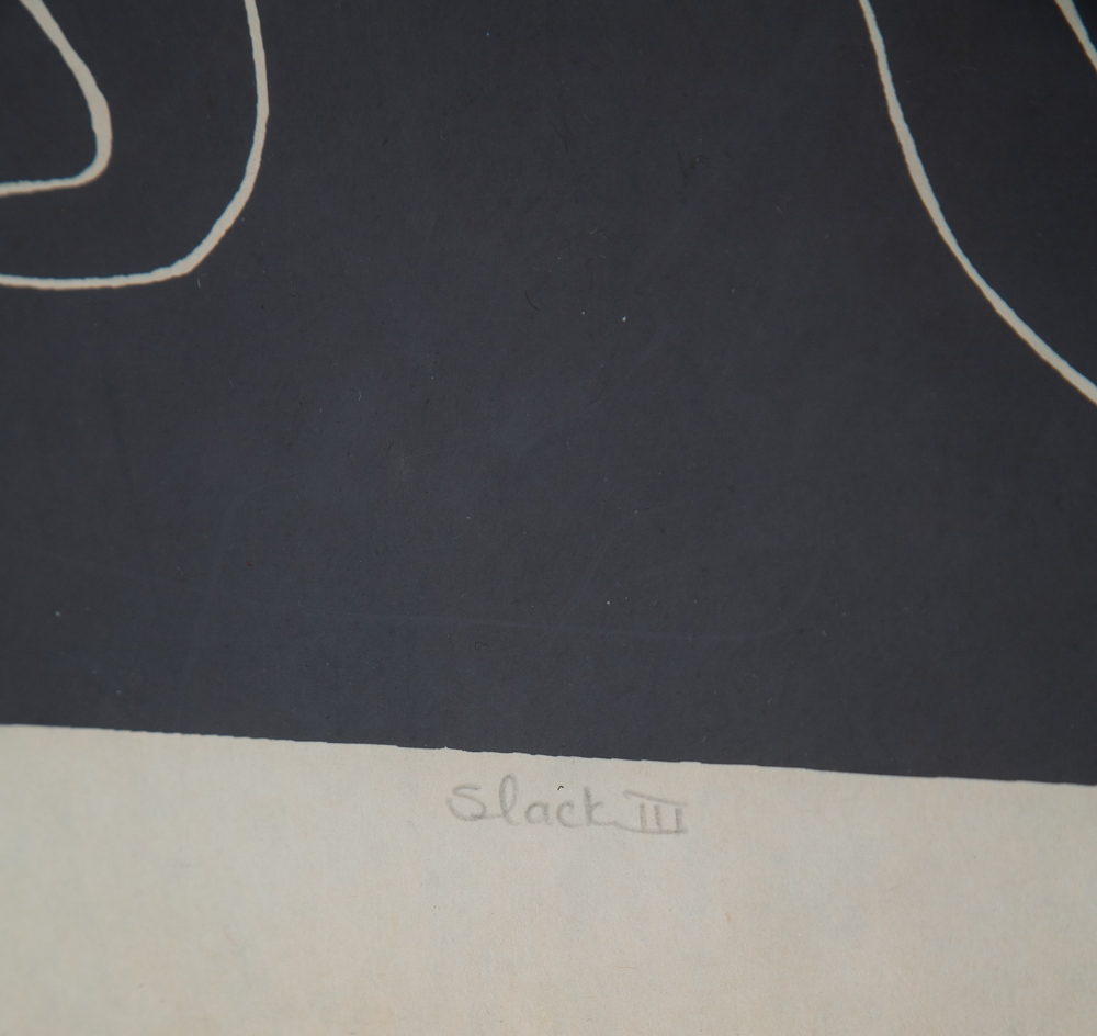 Mid Century Modern Art Print Tomas Belsky Abstract Black White Sign Music Mcm #2 - Image 7