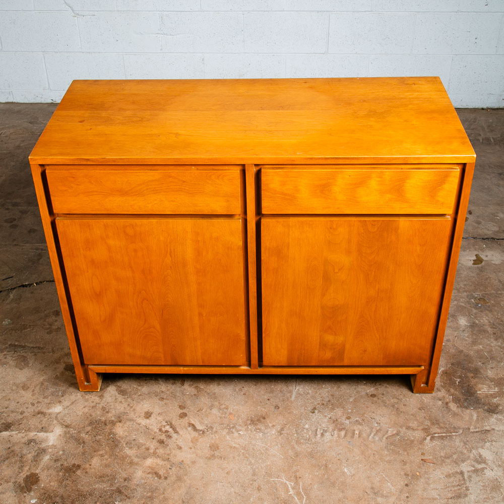 Mid Century Modern Credenza Server Buffet Conant Ball Birch Drawers Compact Mcm - Image 10