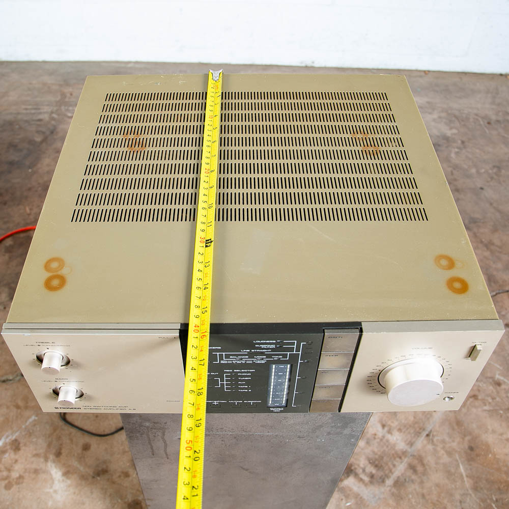 Vintage Stereo Amplifier Pioneer A-9 Stereo Integrated Amp Silver Body Retro 80s - Image 4
