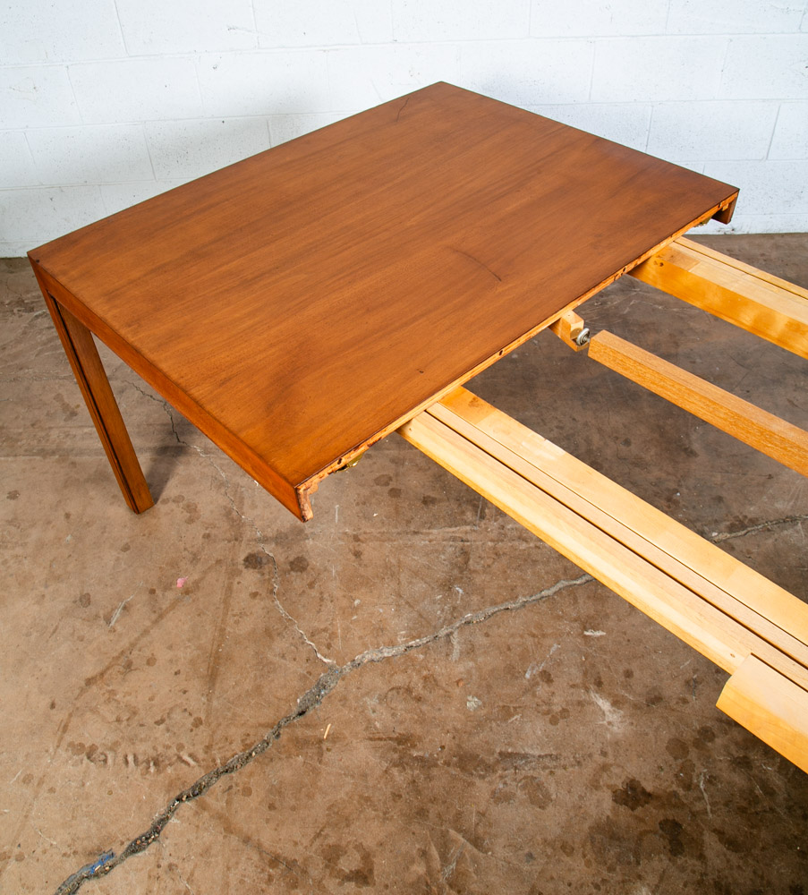 Mid Century Modern Dining Table Walnut Extension Leaf x5 Mcm Large Custom 118" - Image 9