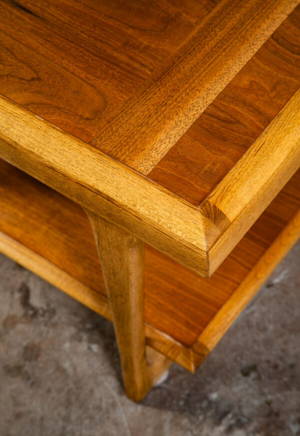 Mid Century Modern End Table Lane Side Walnut Vintage Square Low Rhythm Wood - Image 8