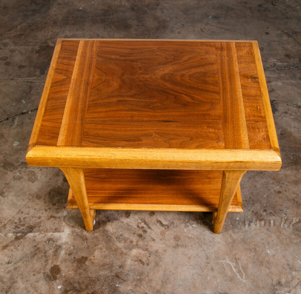 Mid Century Modern End Table Lane Side Walnut Vintage Square Low Rhythm Wood - Image 3