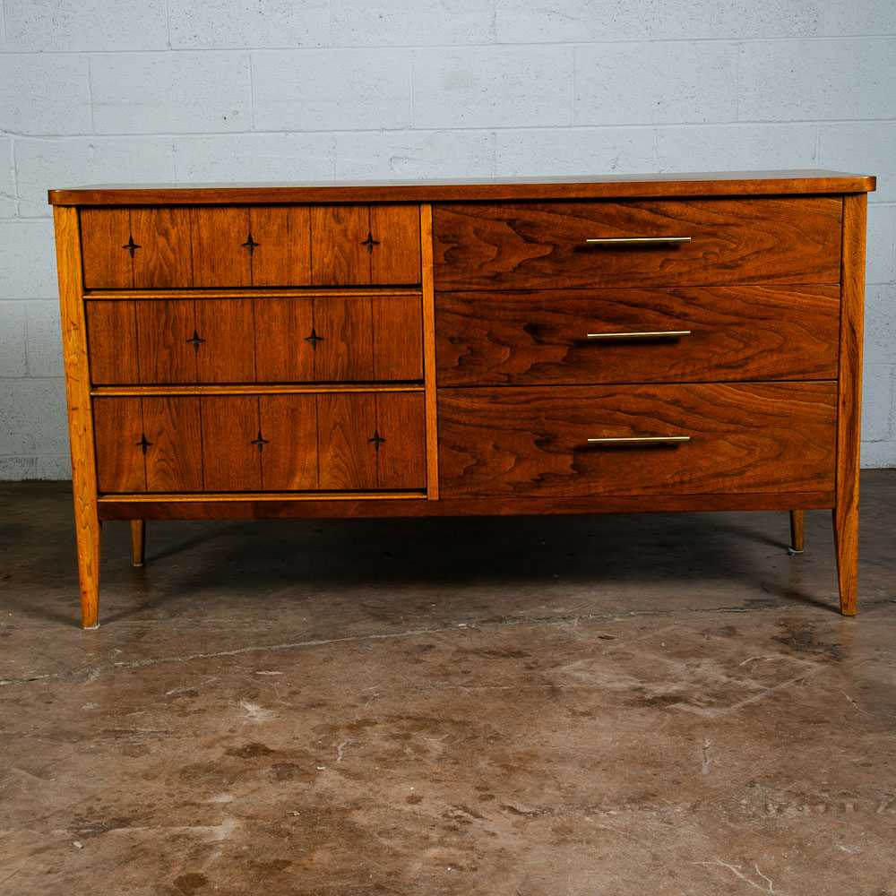 Mid Century Modern Dresser Credenza Broyhill Saga 6 Drawer Star