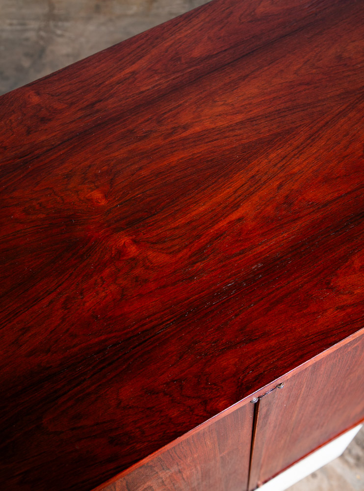 Mid Century Danish Modern Credenza Sideboard Floating Wall Mounted Rosewood Vent - Image 12
