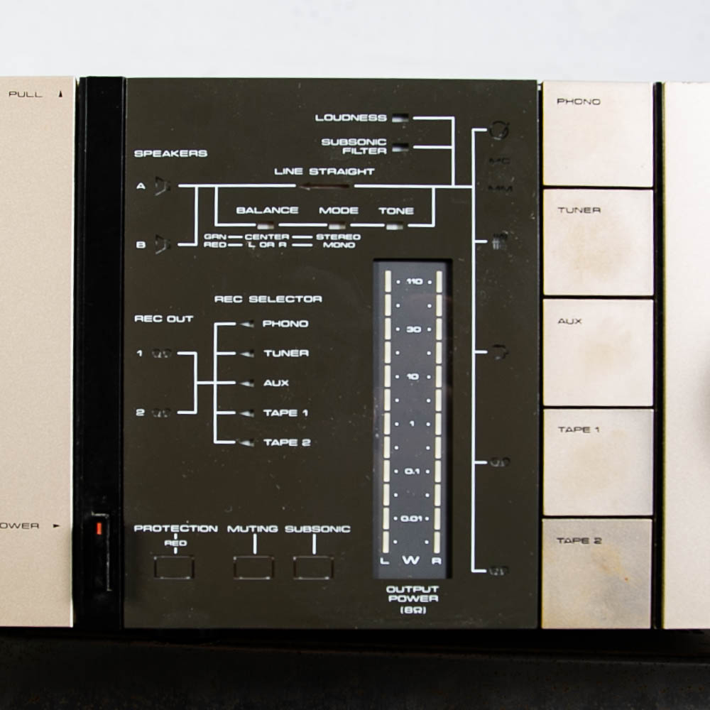 Vintage Stereo Amplifier Pioneer A-9 Stereo Integrated Amp Silver Body Retro 80s - Image 3