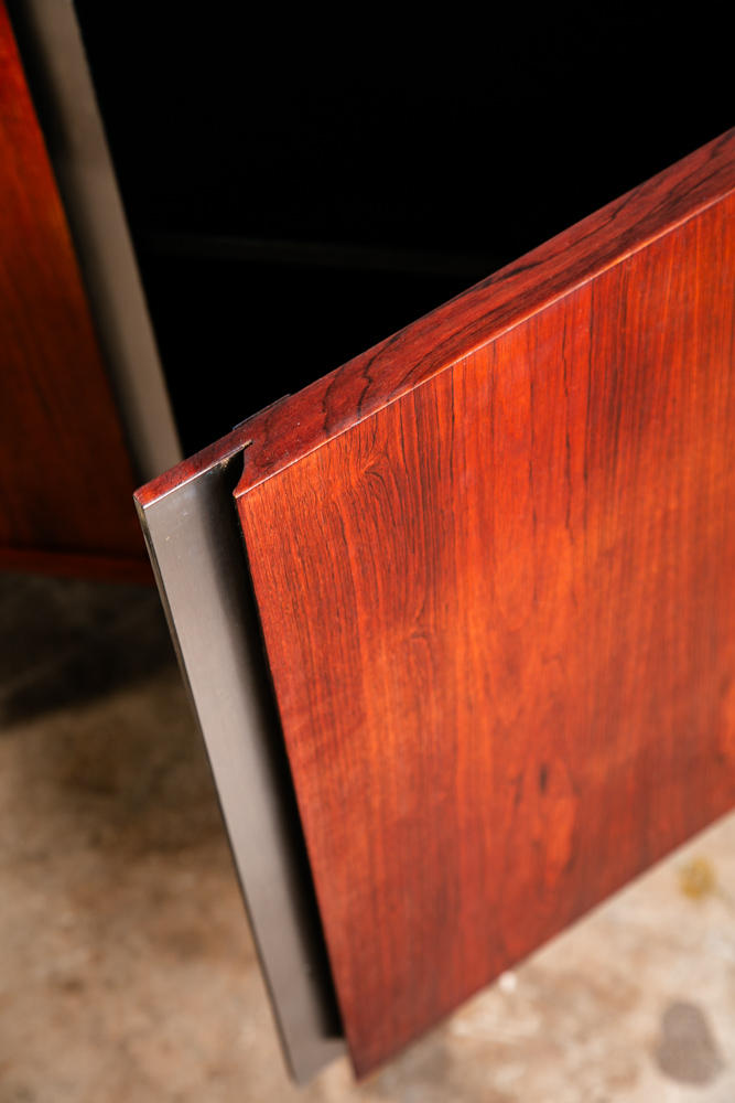 Mid Century Danish Modern Credenza Sideboard Floating Wall Mounted Rosewood Vent - Image 7
