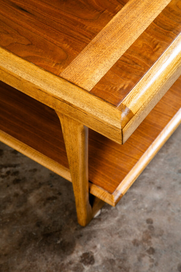 Mid Century Modern End Table Lane Side Walnut Vintage Square Low Rhythm Wood - Image 10