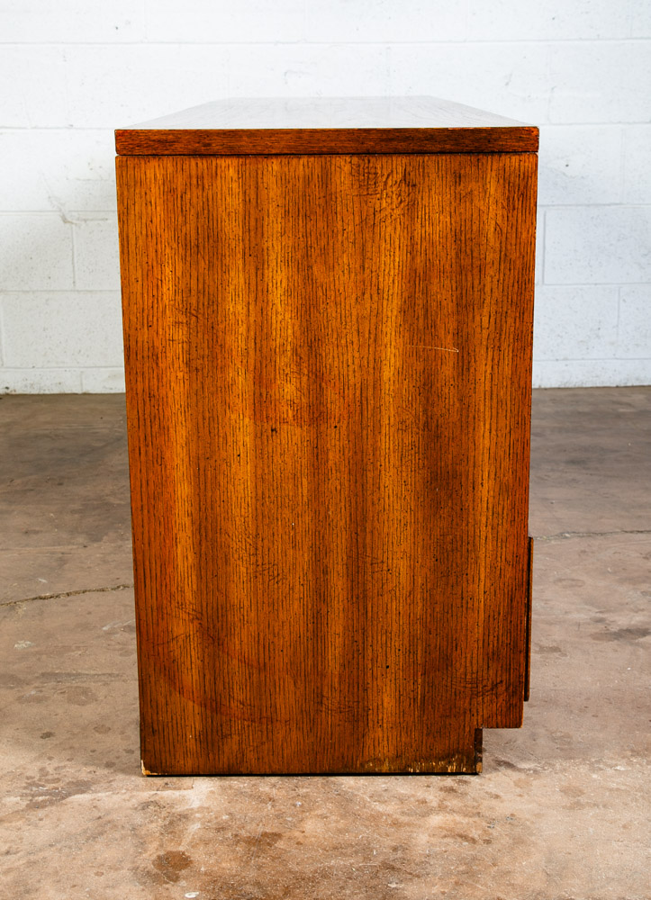 Mid Century Modern Credenza Dresser Drexel 9 Drawer Brass American Martinsville - Image 4