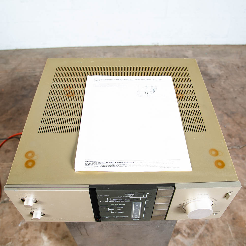 Vintage Stereo Amplifier Pioneer A-9 Stereo Integrated Amp Silver Body Retro 80s - Image 11