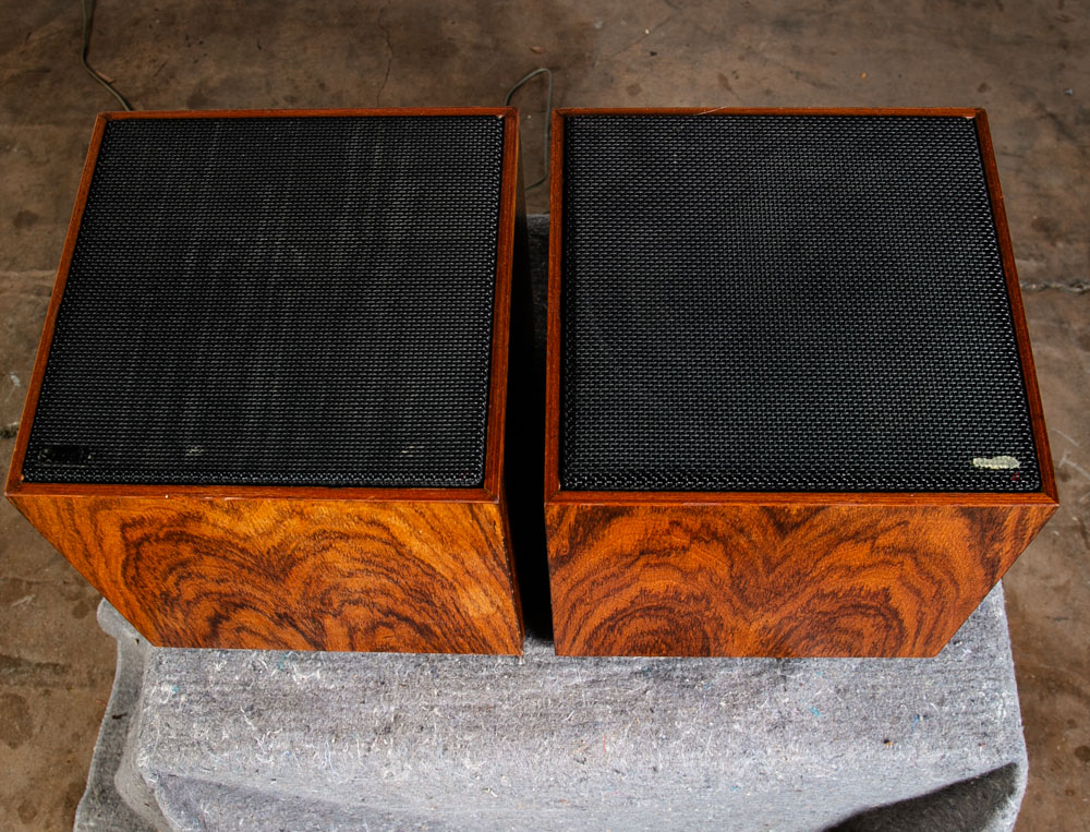 Mid Century Danish Modern Speakers Set Pair Rosewood Sonab OD11 Omni Directional - Image 3