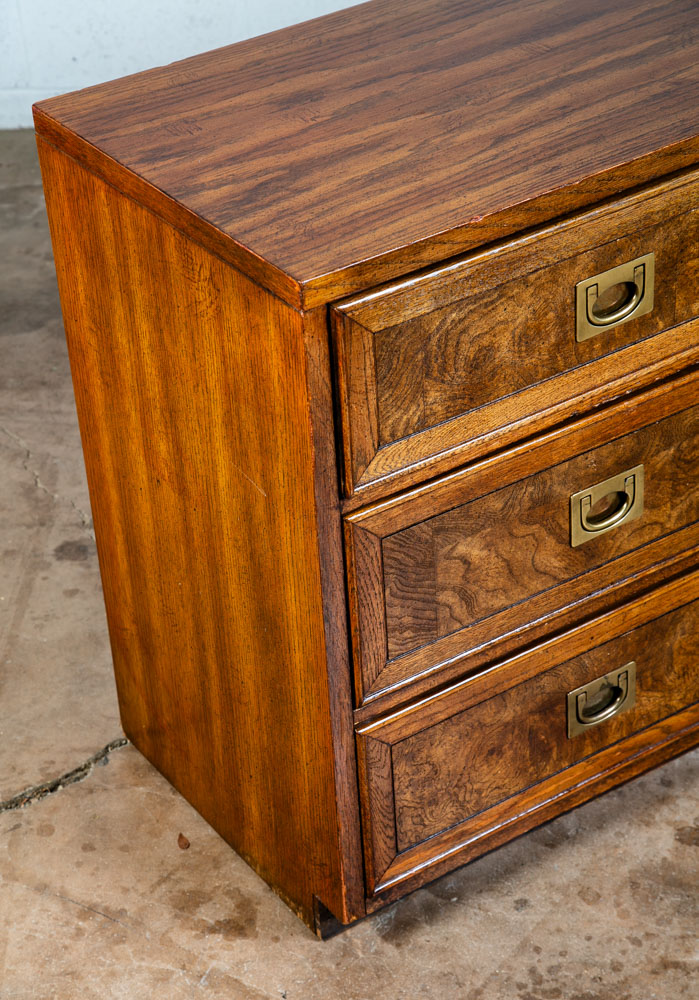Mid Century Modern Credenza Dresser Drexel 9 Drawer Brass American Martinsville - Image 11