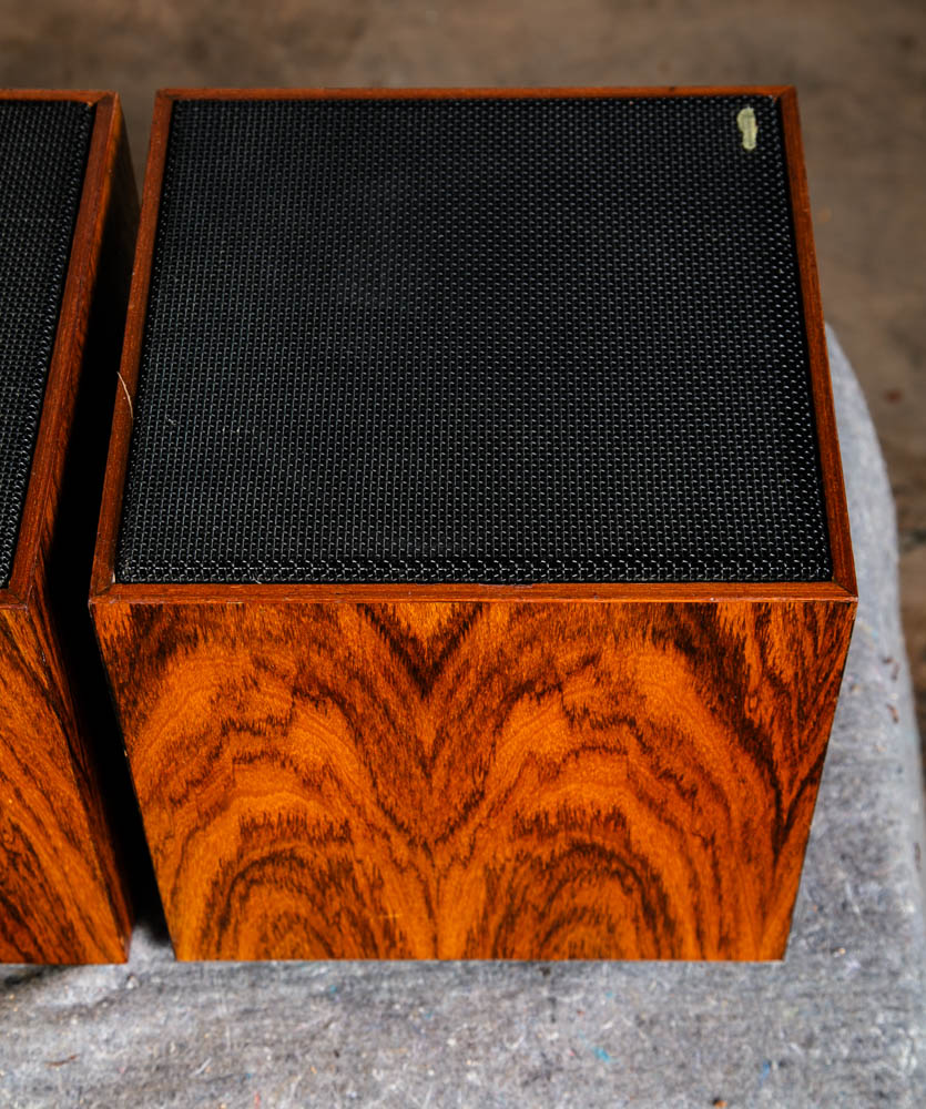 Mid Century Danish Modern Speakers Set Pair Rosewood Sonab OD11 Omni Directional - Image 8