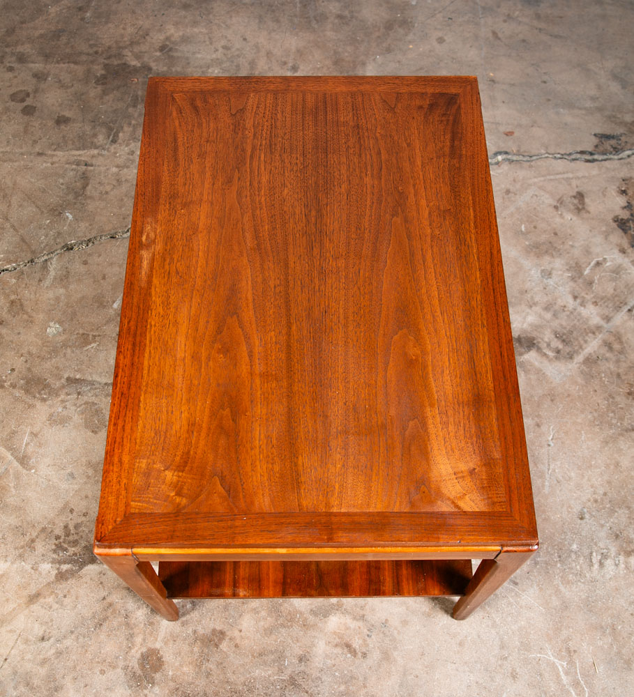 Mid Century Modern End Table Lane Side Walnut Restored Vintage 2 Tier Rythm Mcm - Image 5