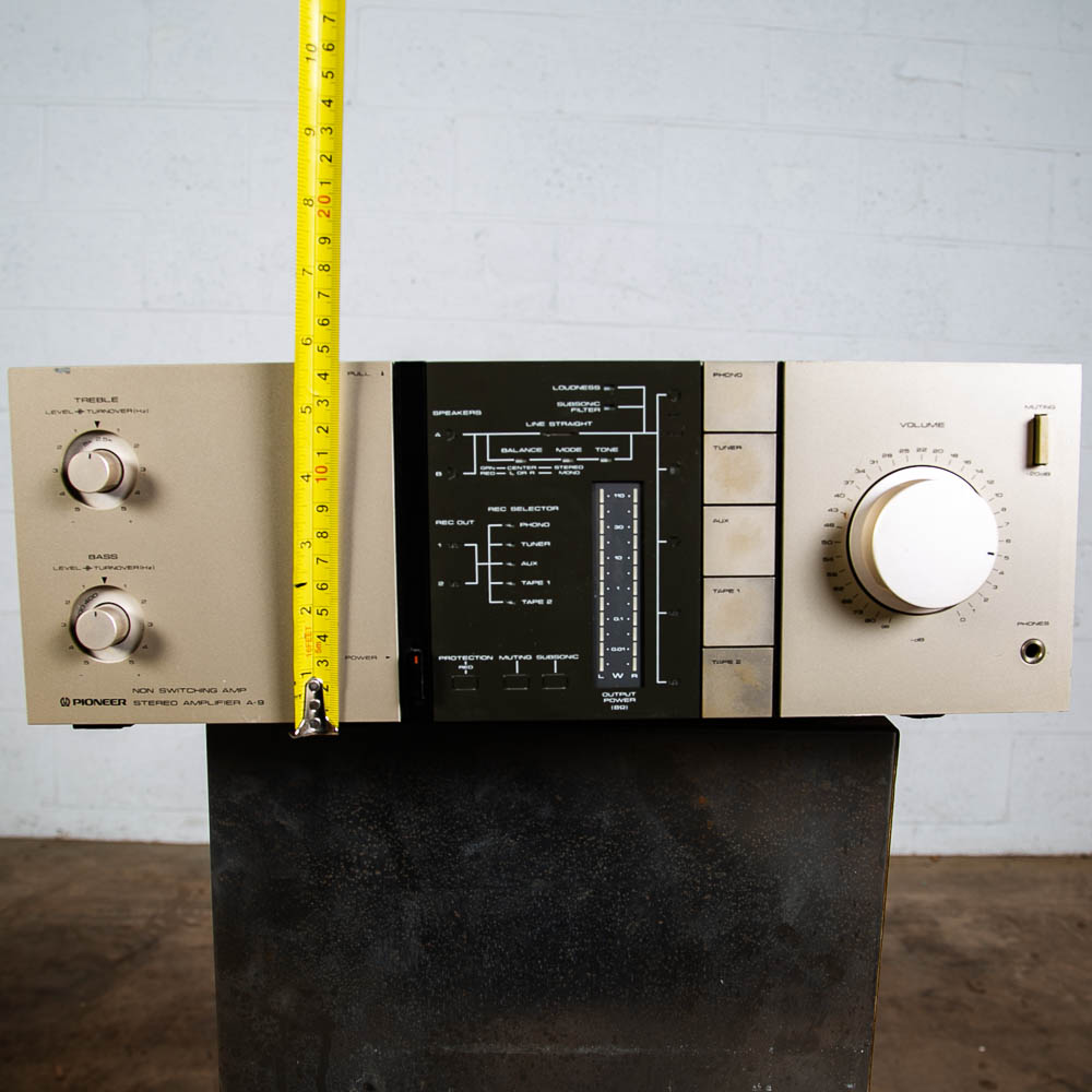 Vintage Stereo Amplifier Pioneer A-9 Stereo Integrated Amp Silver Body Retro 80s - Image 5