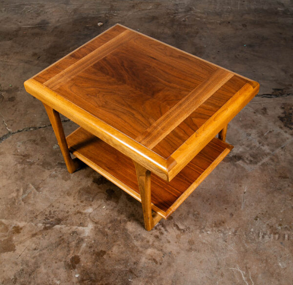 Mid Century Modern End Table Lane Side Walnut Vintage Square Low Rhythm Wood