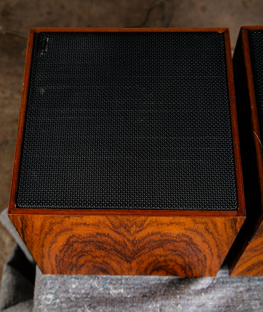 Mid Century Danish Modern Speakers Set Pair Rosewood Sonab OD11 Omni Directional - Image 12