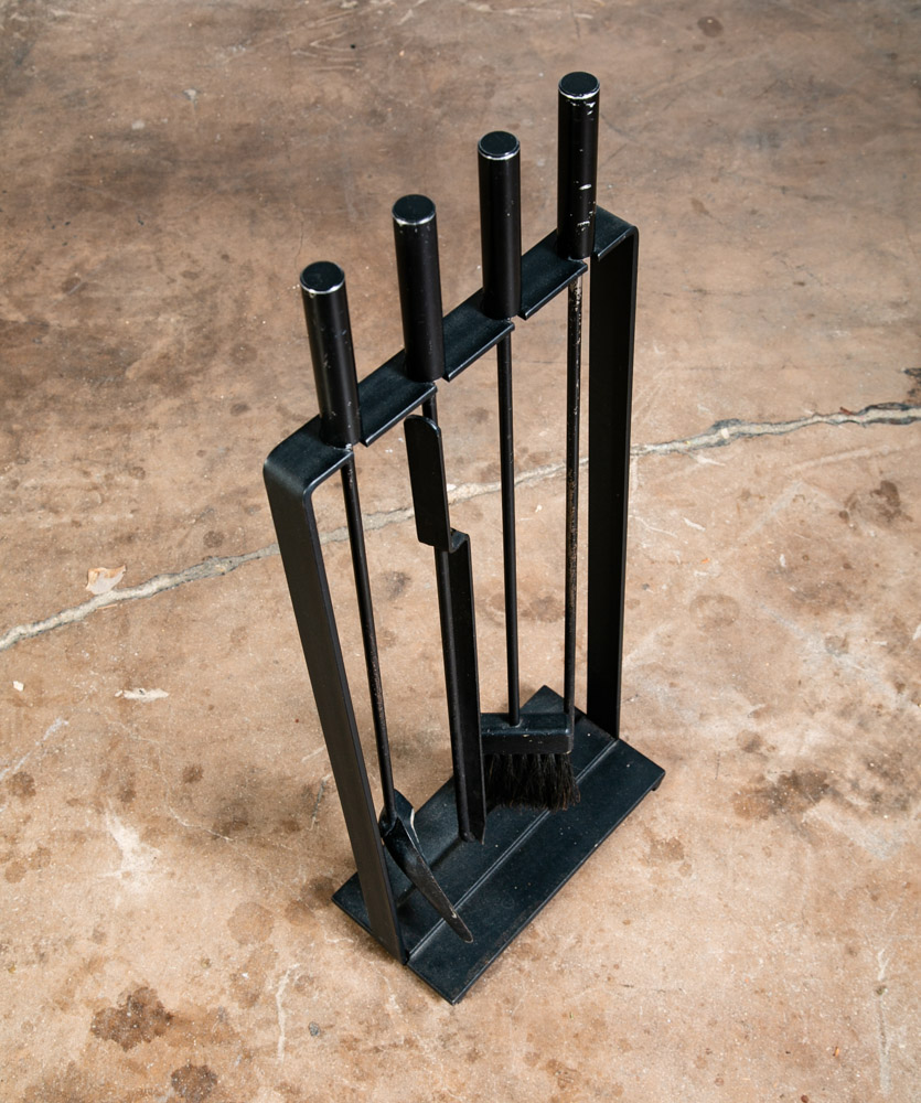 Mid Century Modern Fireplace Tool Modernist Cast Iron Black Mcm Pilgrim Wrought - Image 3