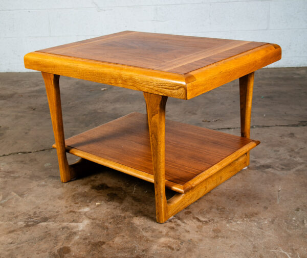 Mid Century Modern End Table Lane Side Walnut Vintage Square Low Rhythm Wood - Image 4