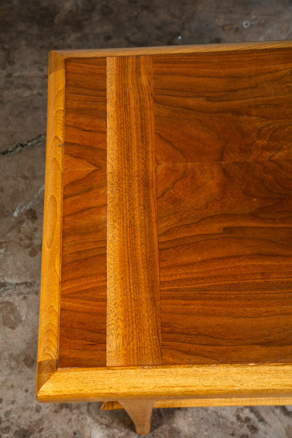 Mid Century Modern End Table Lane Side Walnut Vintage Square Low Rhythm Wood - Image 12