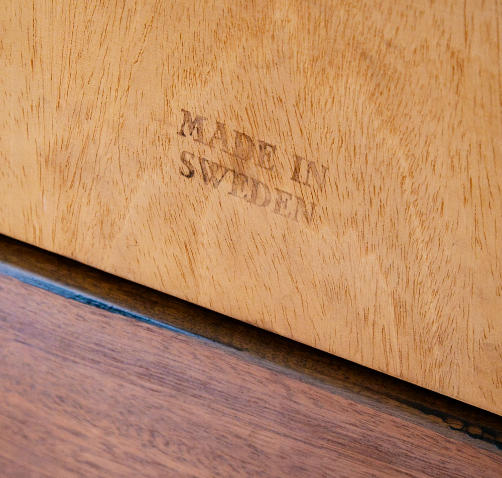 Mid Century Danish Modern Dining Table Rectangular Teak Sweden Extension Leaf x2 - Image 4