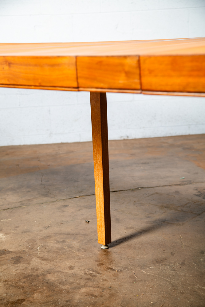 Mid Century Modern Dining Table Walnut Extension Leaf x5 Mcm Large Custom 118" - Image 10