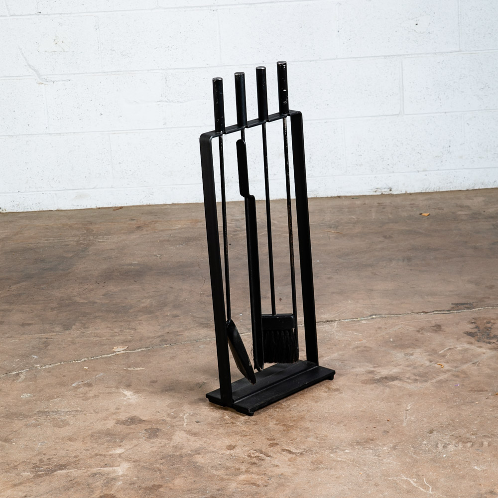 Mid Century Modern Fireplace Tool Modernist Cast Iron Black Mcm Pilgrim Wrought - Image 9