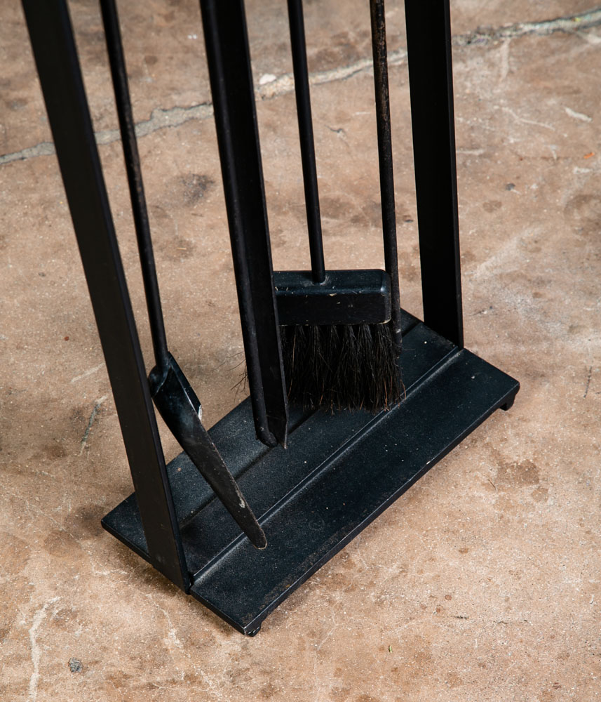 Mid Century Modern Fireplace Tool Modernist Cast Iron Black Mcm Pilgrim Wrought - Image 11