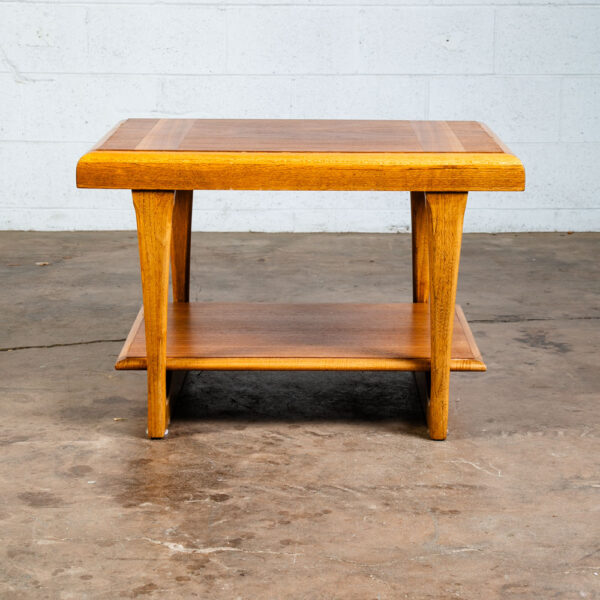 Mid Century Modern End Table Lane Side Walnut Vintage Square Low Rhythm Wood - Image 11
