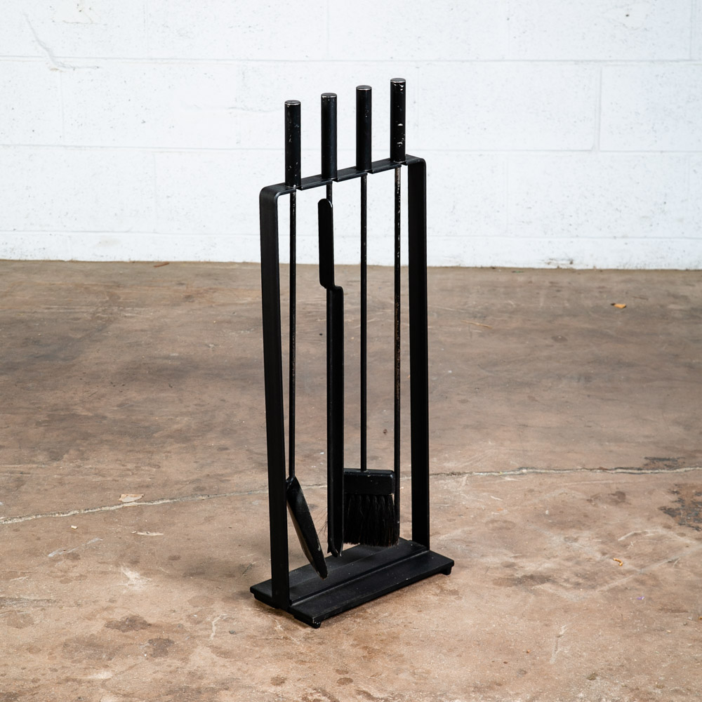 Mid Century Modern Fireplace Tool Modernist Cast Iron Black Mcm Pilgrim Wrought - Image 8