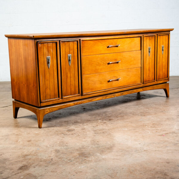 Mid Century Modern Dresser Credenza 9 Drawer American Martinsville Vintage Mcm