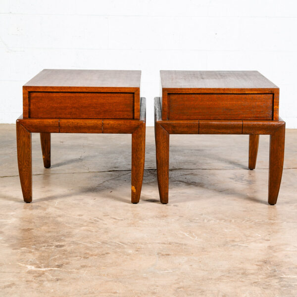 Mid Century Modern Nightstands End Side Tables Brown Saltman Mahogany John Keal - Image 4