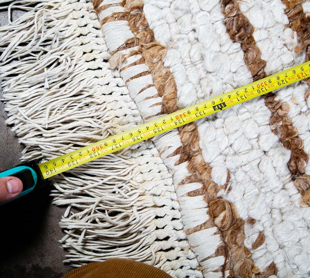 Mid Century Modern Shag Area Rug Brown White Tan 140"x94" Wool Large Bohemian - Image 12