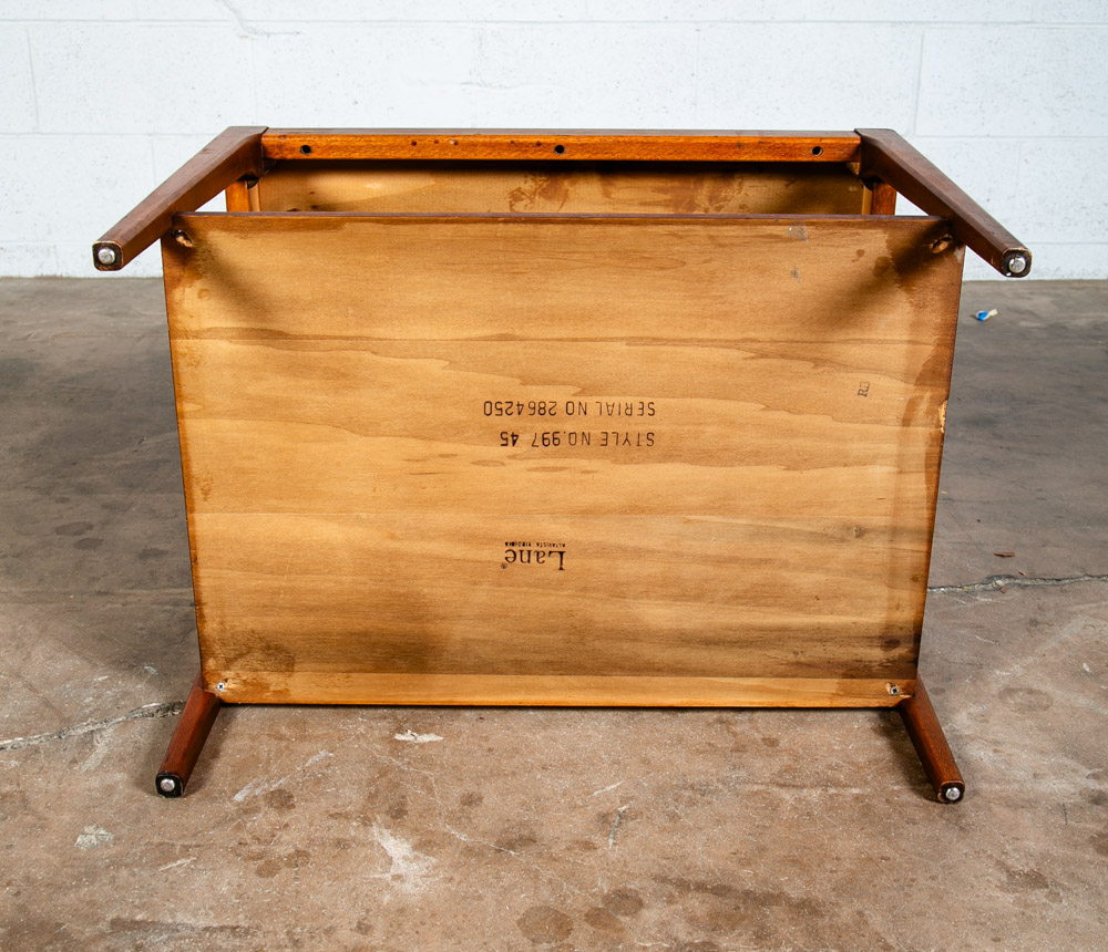 Mid Century Modern End Table Lane Side Walnut Restored Vintage 2 Tier Rythm Mcm - Image 12