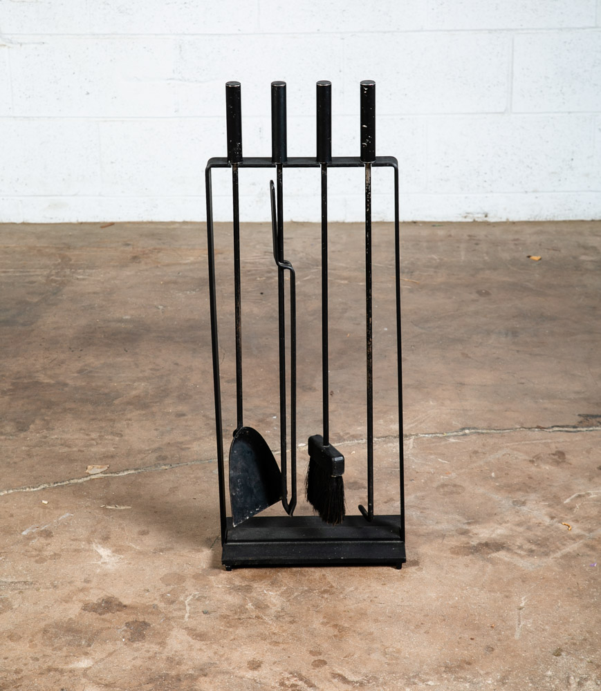 Mid Century Modern Fireplace Tool Modernist Cast Iron Black Mcm Pilgrim Wrought - Image 10
