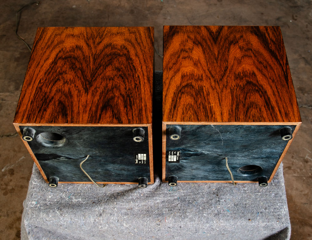 Mid Century Danish Modern Speakers Set Pair Rosewood Sonab OD11 Omni Directional - Image 6