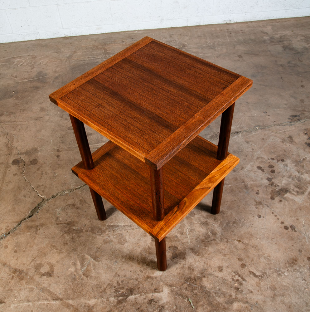 Mid Century Danish Modern Side Tables End Nightstands Set 2 Teak Japanese Japan - Image 2