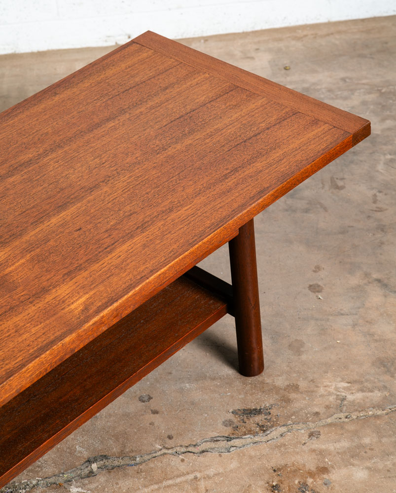 Mid Century Danish Modern Coffee Table Japanese solid Teak Surfboard Japanese Japan - Image 9