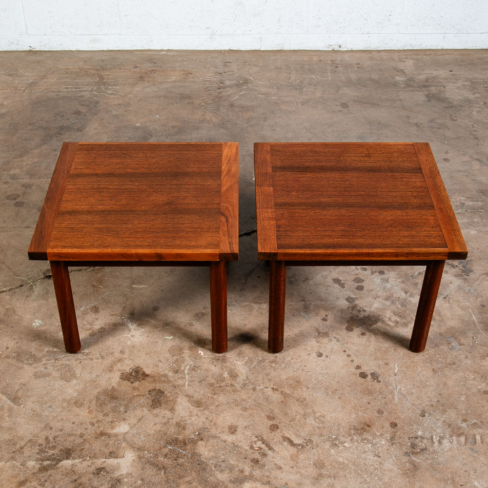 Mid Century Danish Modern Side Tables End Nightstands Set 2 Teak Japanese Japan - Image 4