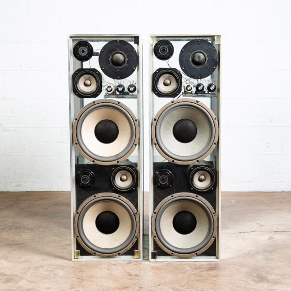 Mid Century Modern Floor Speakers Mirrored Vintage Speaker 78' Parenthian Large - Image 2