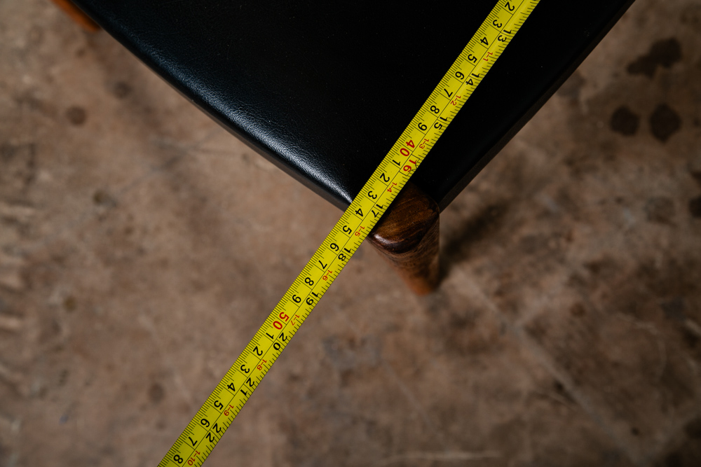 Mid Century Danish Modern Dining Chair Solid Teak Wood Svegards Black Denmark VG - Image 5