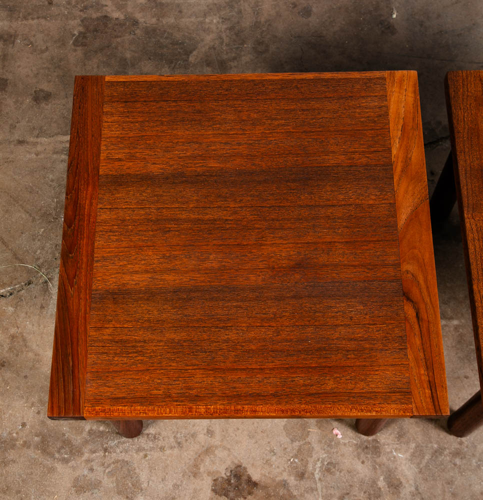 Mid Century Danish Modern Side Tables End Nightstands Set 2 Teak Japanese Japan - Image 12