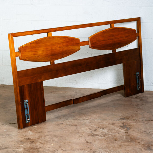 Mid Century Modern Headboard Bed Frame Cal King Vintage Walnut 80 in Lane Mcm - Image 6