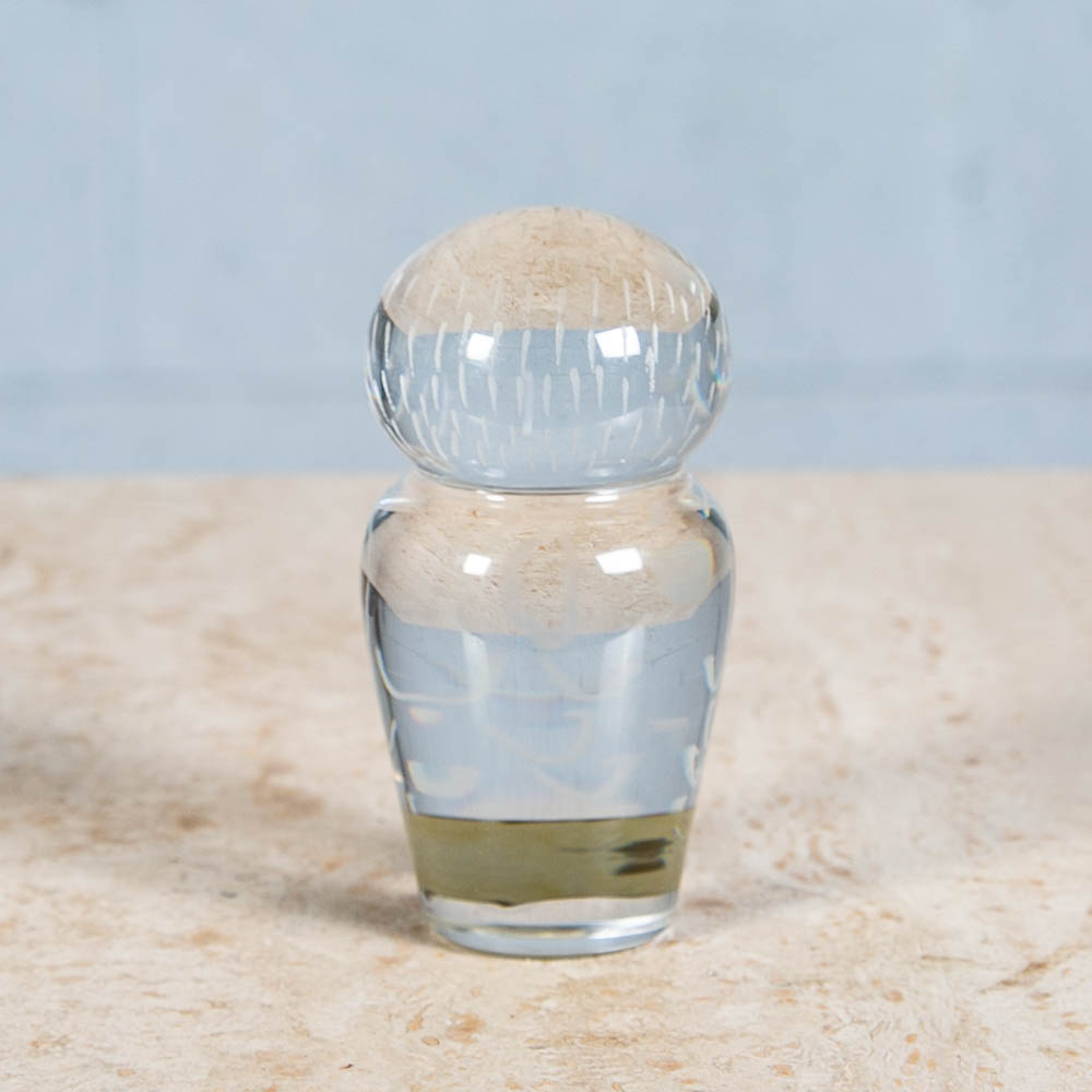 Mid Century Modern Two Swedish Kosta Boda Crystal Owls Clear Glass Set of Two - Image 7