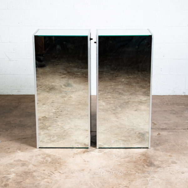 Mid Century Modern Floor Speakers Mirrored Vintage Speaker 78' Parenthian Large - Image 3
