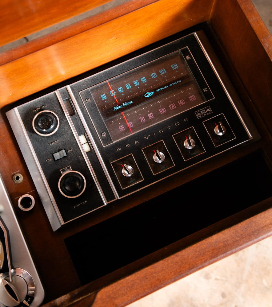 Mid Century Modern Credenza Stereo 3 Piece Console RCA Cabinet Audio Walnut Wood - Image 6