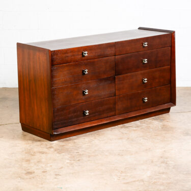 Mid Century Modern Credenza Dresser 8 Drawer Mahogany American Martinsville Mcm