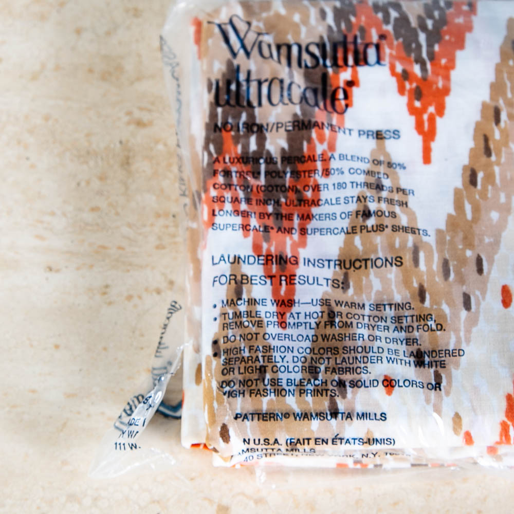 Mid Century Modern Wamsutta Ultracale 70s NWT Set 2 King Size Pillow Case - Image 7