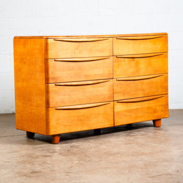 Mid Century Modern Dresser 8 Drawer Heywood Wakefield Solid Maple Blonde Mcm NM