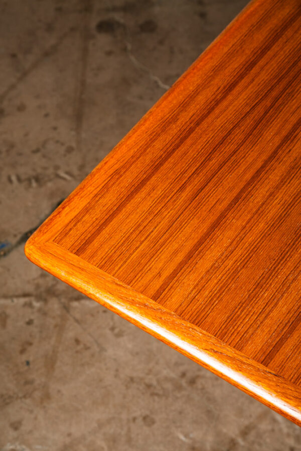 Mid Century Danish Modern Dining Table Denmark Teak Wood Extension Draw Leaf NM - Image 6